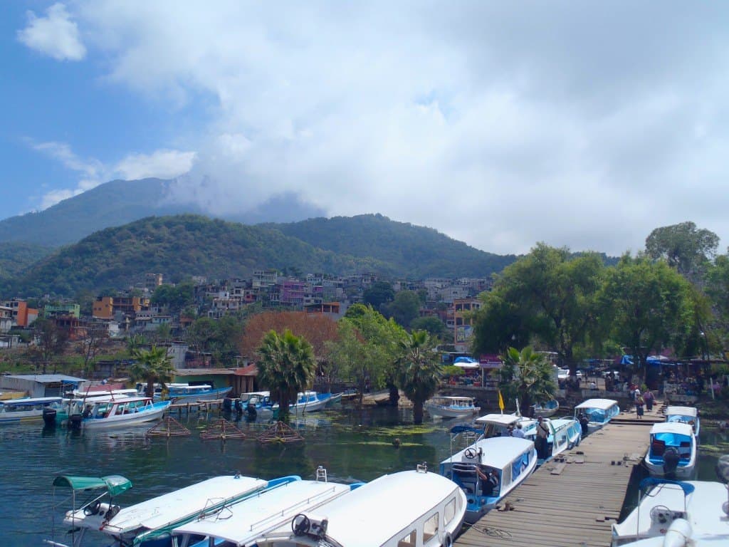 Looking Back From The Boat Dock To The Village Of Santiago