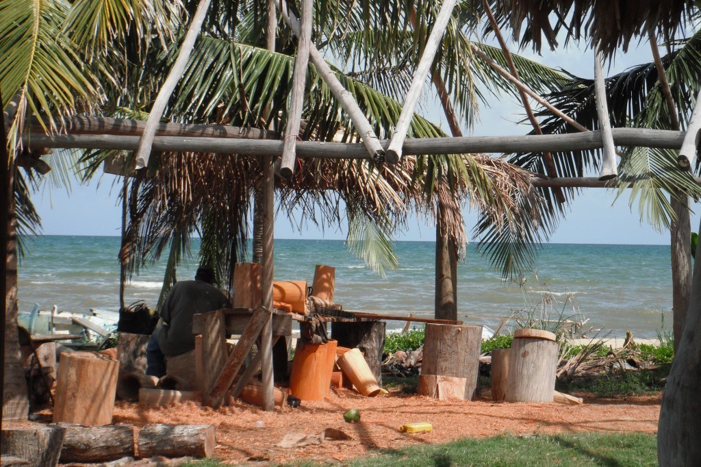 Alex Rodriguez's Drum Making Workshop On The Beach. Things To Do In Belize