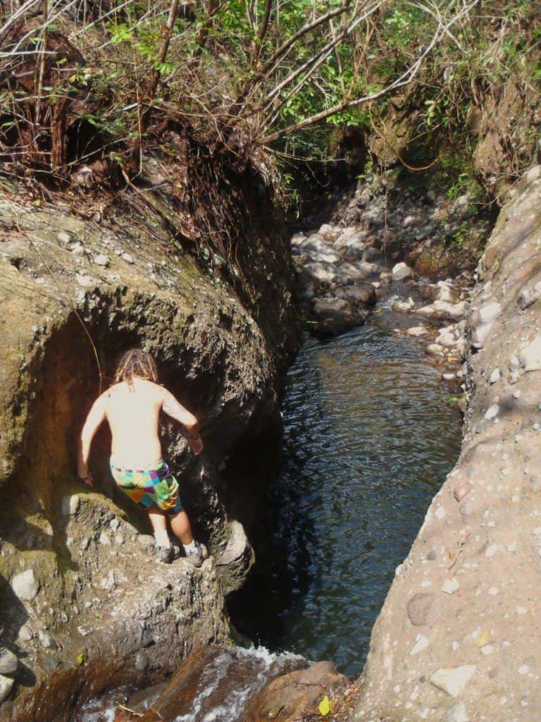 The First Obstacle We Came Across. Canyoning In El Salvador