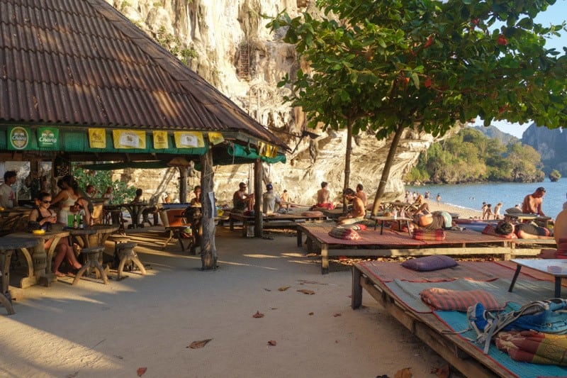 Relaxing At Freedom Bar Ton Sai Bay Beach