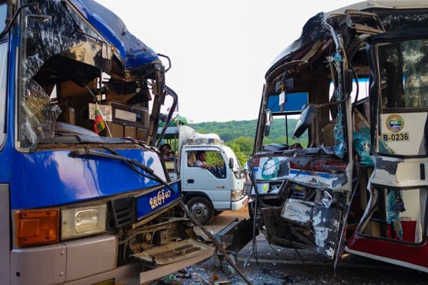 These Two Buses Played Chicken With Each Other. They Both Lost.