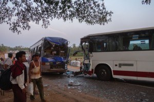 Myanmar - Where Buses Collide! Bus Crash