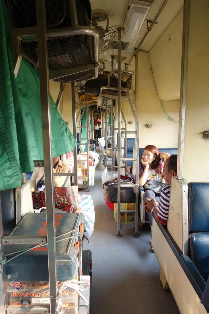 Inside The Train Carriage. Chumphon To Bangkok