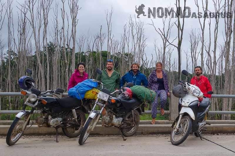Our Intrepid Group. Thakhek Loop Motorcycle Scooter Laos