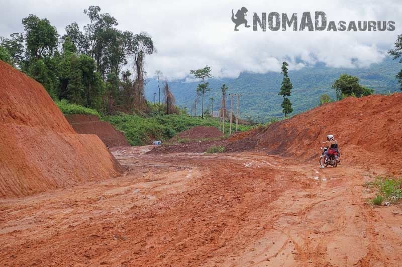 Bad Road Thakhek Loop Motorcycle Scooter Laos