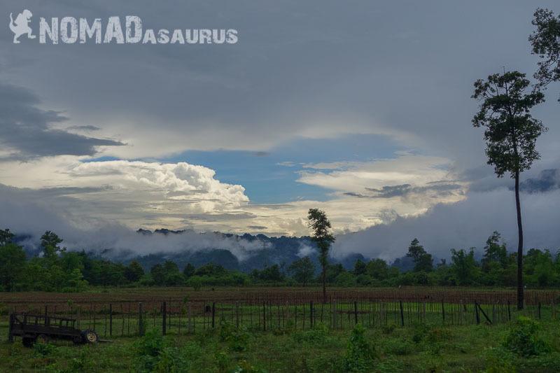 Storm Clouds Thakhek Loop Motorcycle Scooter Laos