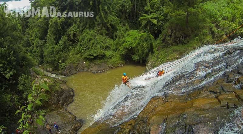 Lesh Making Her Way To The Bottom. Canyoning In Dalat.