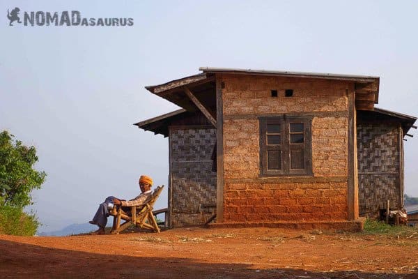 Sitting Man People Of Myanmar