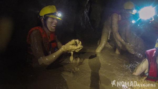 Phong Nha National Park Tour Dark Cave Mud