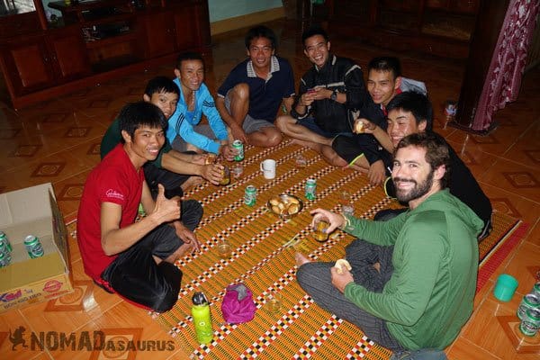 Tan Hoa Tu Lan Cave System Staff Guide Porter Chef Drinking