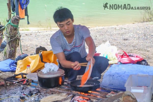 The sentiment equally nosotros left Tan Hoa hamlet in addition to the river nosotros had to traverse early inwards our trek Tu Lan Cave Trekking Tour Photo Essay