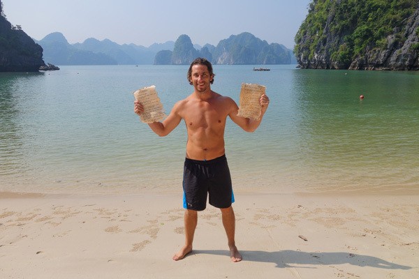 Sean With The Epic Quest Message In A Bottle Halong Bay Vietnam