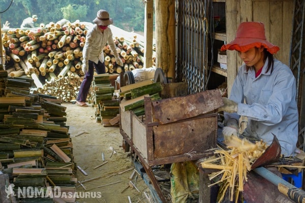 Chopstick Factory Mai Chau Vietnam