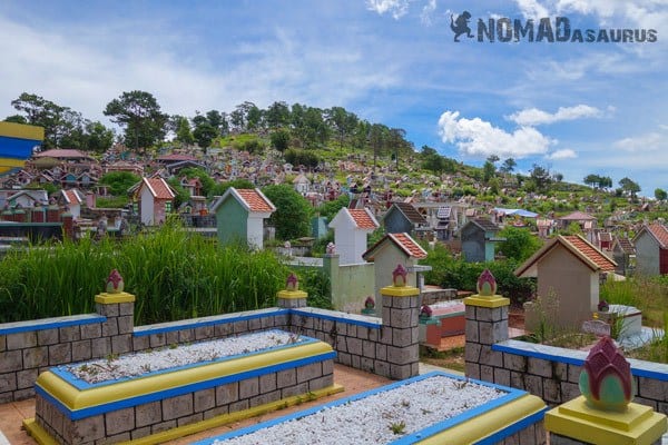 Cemetery Riding Motorbikes Road From Dalat To Nha Trang