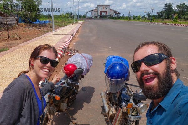 Crossing The Border With Influenza A virus subtype H5N1 Motorbike Lao People's Democratic Republic Kingdom of Cambodia Vietnam Thailand Southeast Asia Experie Crossing The Border With Influenza A virus subtype H5N1 Motorbike In Southeast Asia