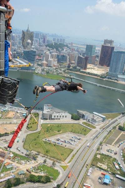 Jazza World's Highest Bungy Jump Macau Tower Aj Hackett Bungee