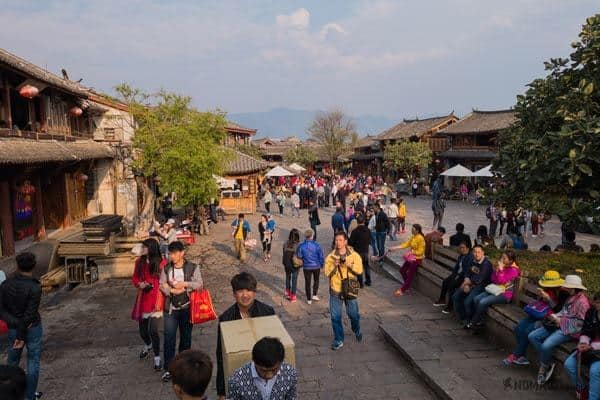 Crowds Lijiang Yunnan China