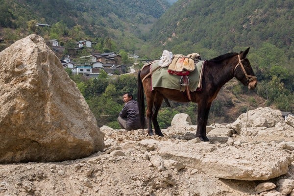 Horse Man Tiger Leaping Gorge Trekking Guide Yunnan China