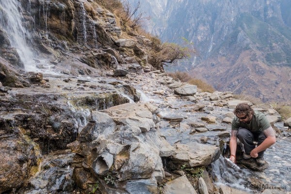 Steripen Waterfall Tiger Leaping Gorge Trekking Guide Yunnan China