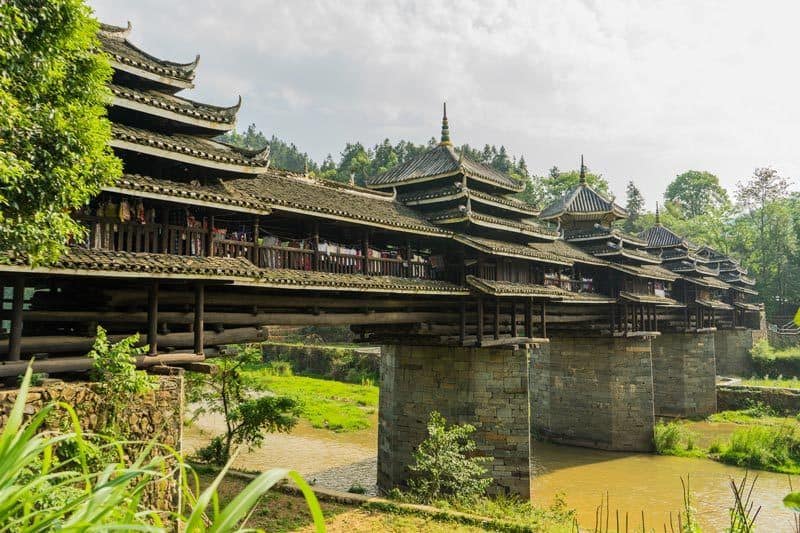 Yongji Wind And Rain Bridge Chengyang Ancient Village Guangxi China