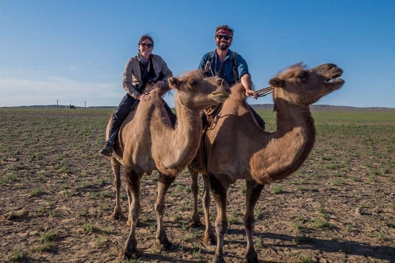 Riding Camels Gobi Desert Khongor Sand Dunes Selena Travel Tour