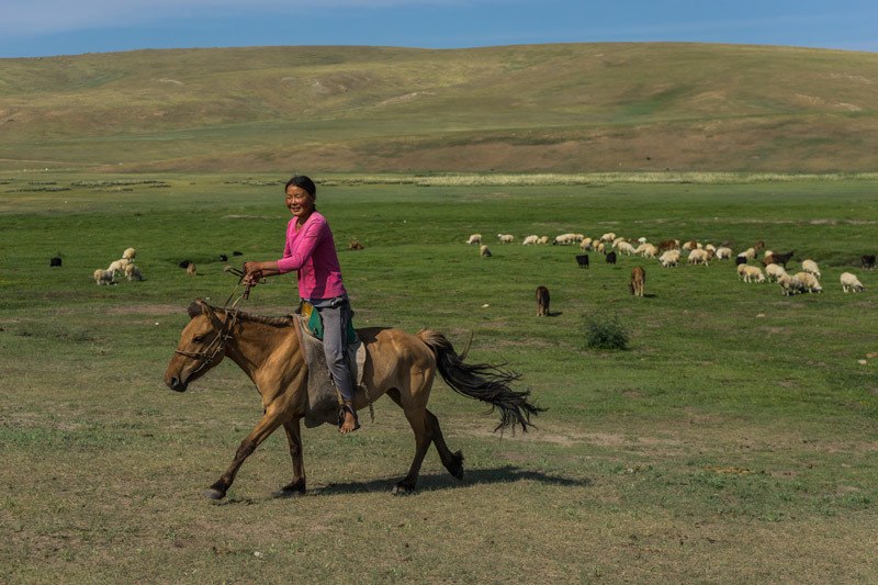 Young Girl Nomadic Family Nomad Life Mongolia Selena Travel Gobi Desert Tour