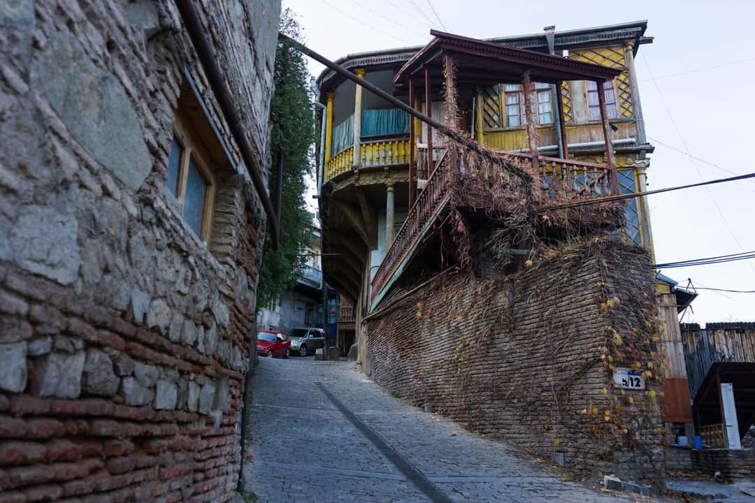 Narrow Street Building Street Photography In Tbilisi