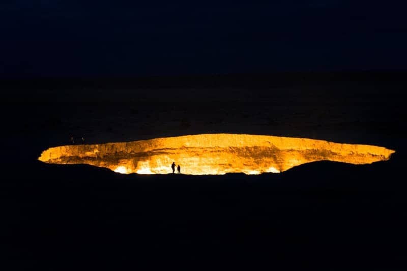 Darvaza Gas Crater Camping At The Door To Hell Turkmenistan