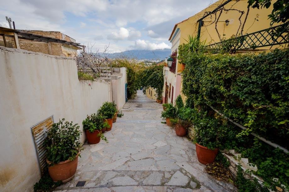 Anafiotika Neighbourhood Street Scenes Of Athens