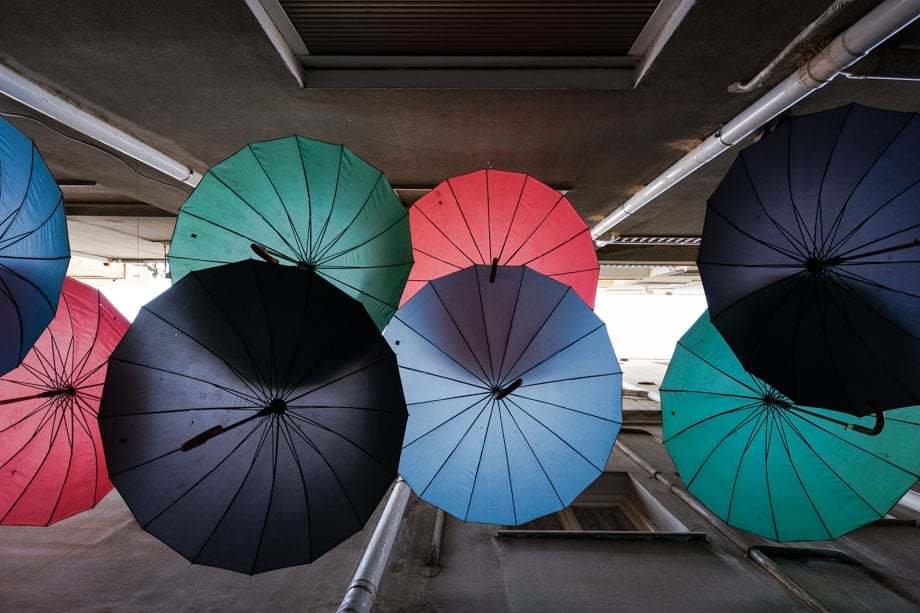 Umbrellas Street Scenes Of Athens