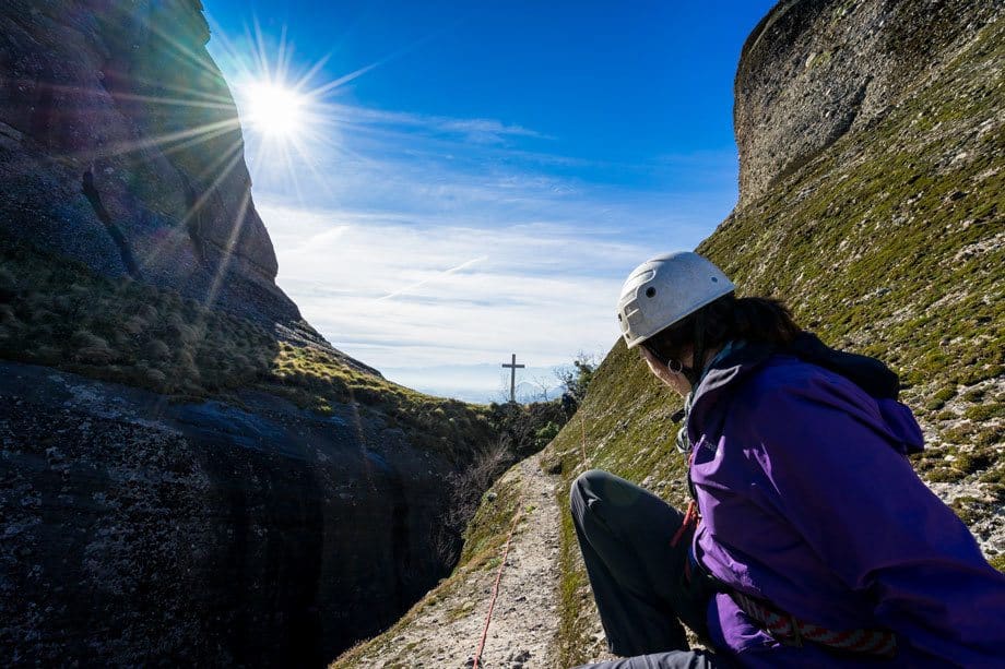 Lesh And Cross Great Saint Climb Via Ferrata Meteora Greece