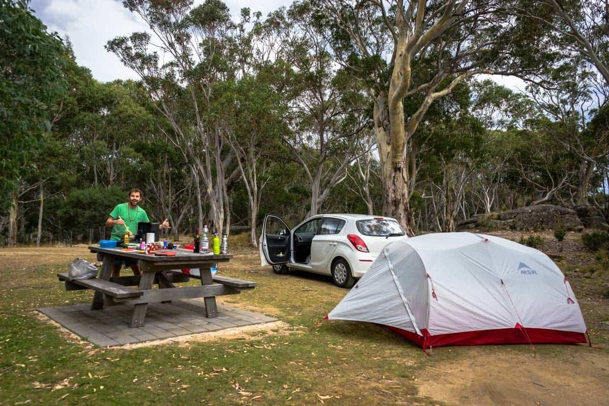 Island Bend Campsite Climbing Mount Kosciuszko