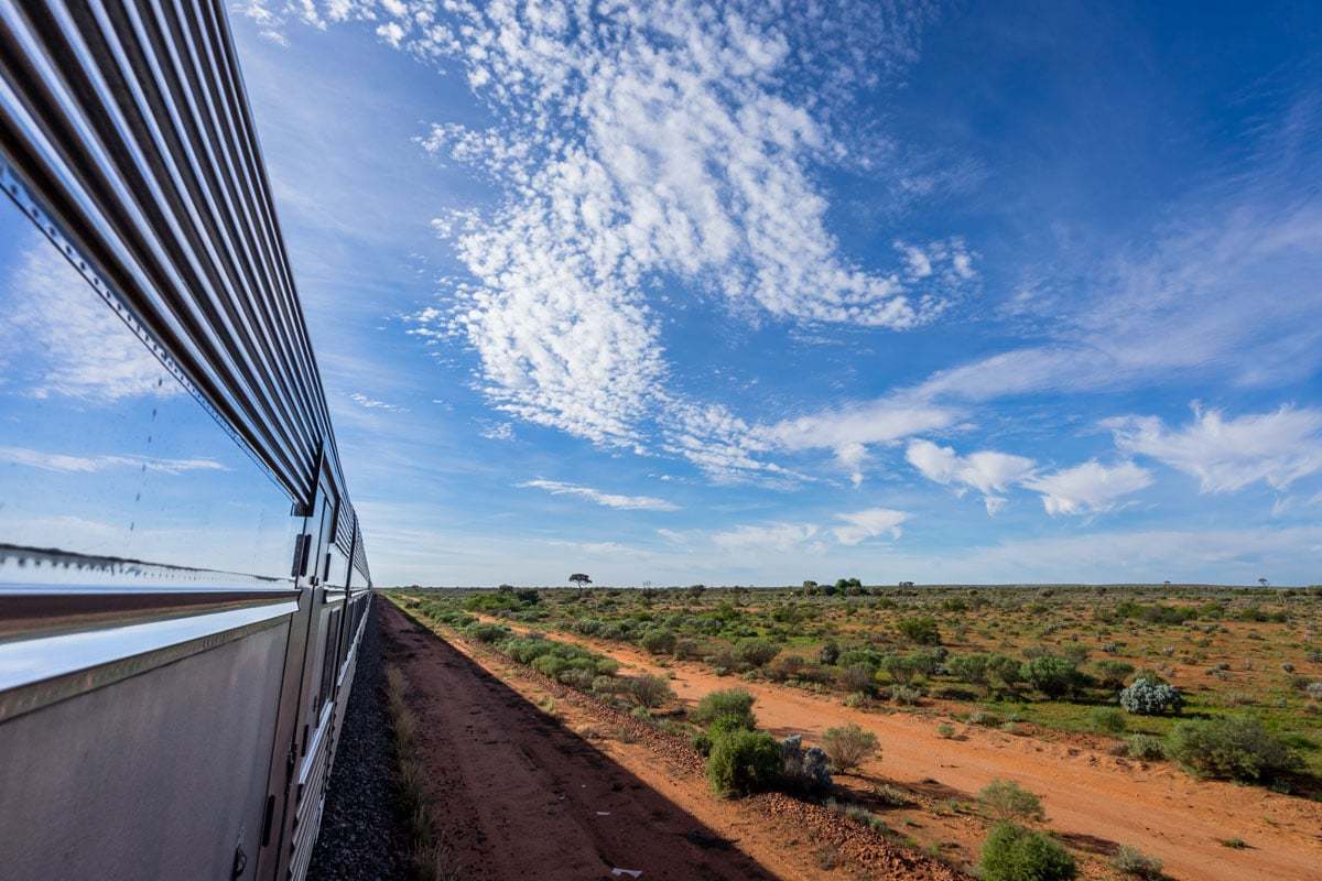 Outside Indian Pacific Rail Journey #Journeybeyond