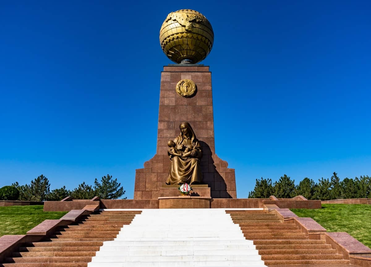 Golden Statue Uzbekistan Photography