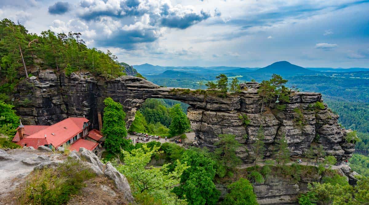 Pravčická Brána Sandstone Arch Hiking Bohemian Switzerland National Park