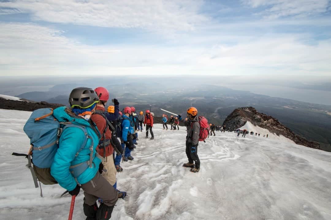 Ice Climbing On Volcan Villarrica.