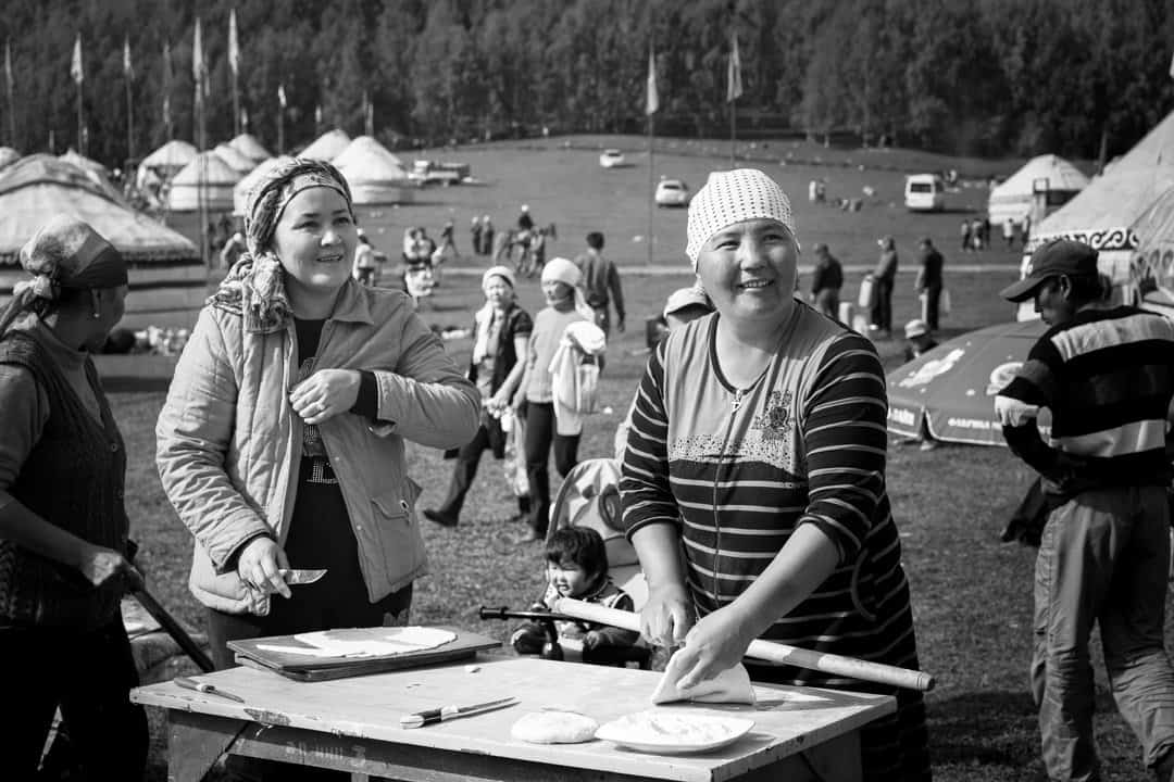 Ladies Baking Bread People Of World Nomad Games Kyrgyzstan