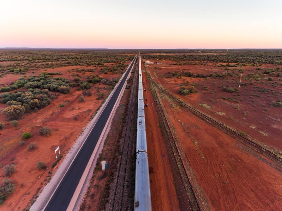 Drone Simpsons Gap The Ghan Off Train Excursion