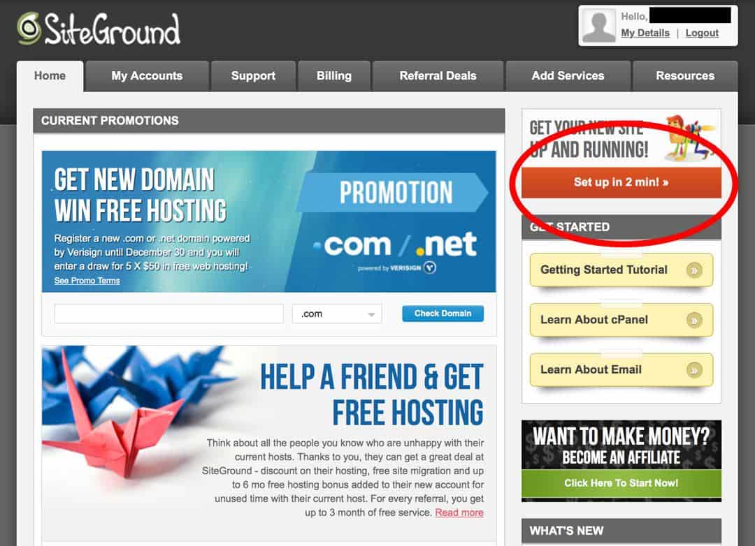 How To Start A Travel Blog Siteground Step 6