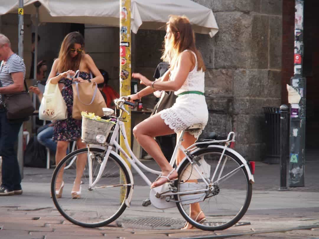 Girl On A Bicycle In Milan - The Mongol Rally Diaries Week 1