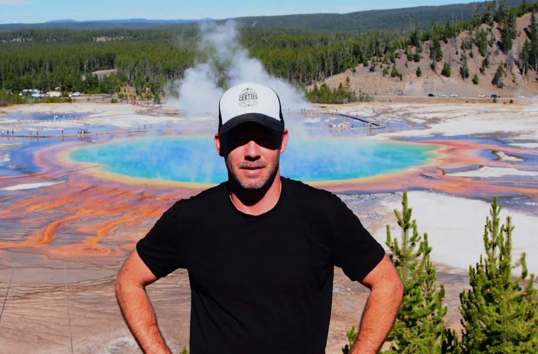 The Grand Prismatic Thermal Spring At Yellowstone N.p. Wyoming Is 90M In Diameter