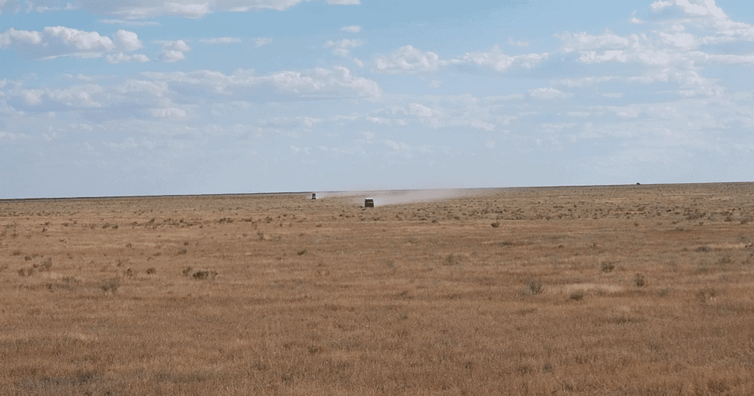 Our Convoy In The Kazakhstan Steppe