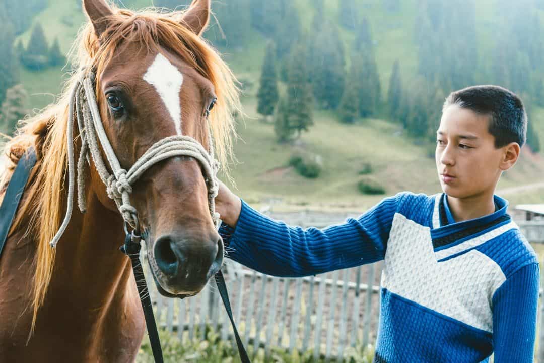 Boy Horse Jyrgalan Village Kyrgyzstan