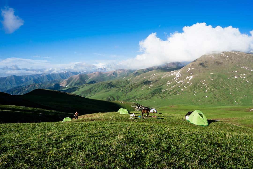 Third Night Campsite Keskenkija Loop Jyrgalan Trek