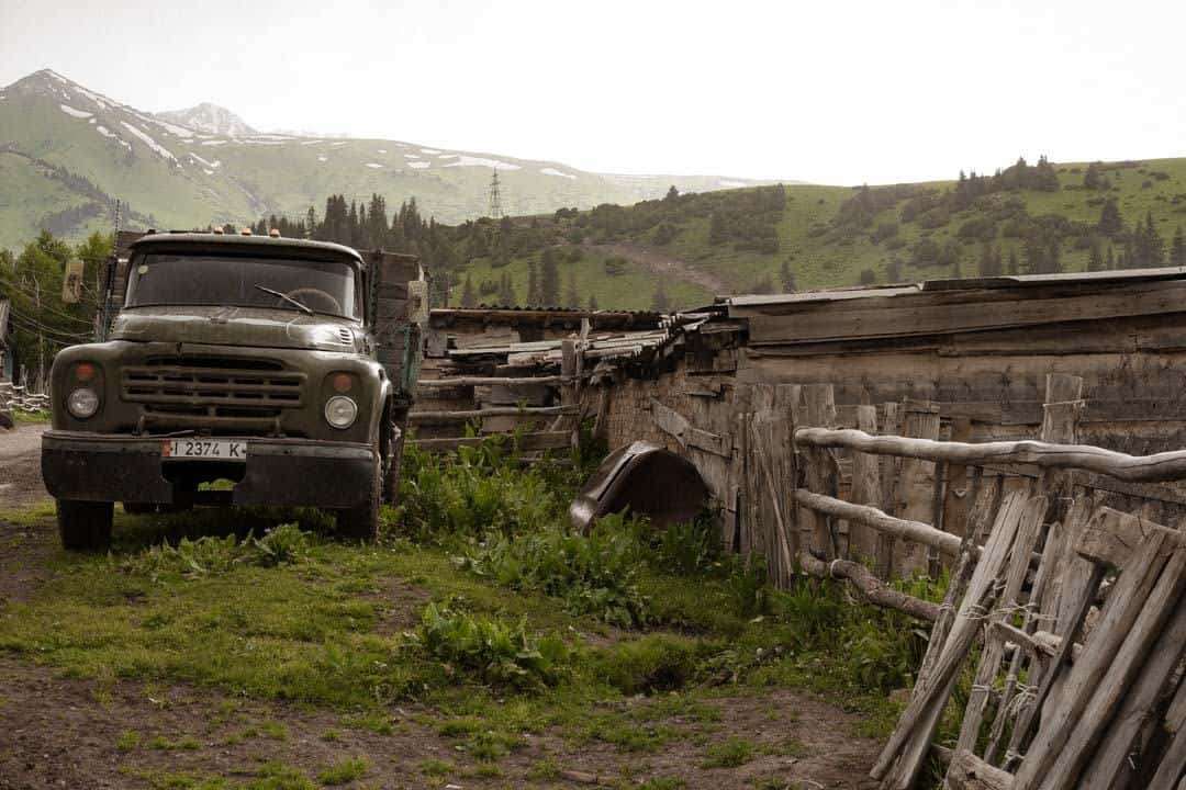 Old Truck Jyrgalan Village Kyrgyzstan