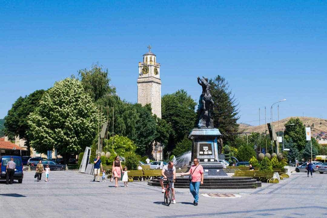 Clock Tower In Magnolia Square - Bitola, Macedonia