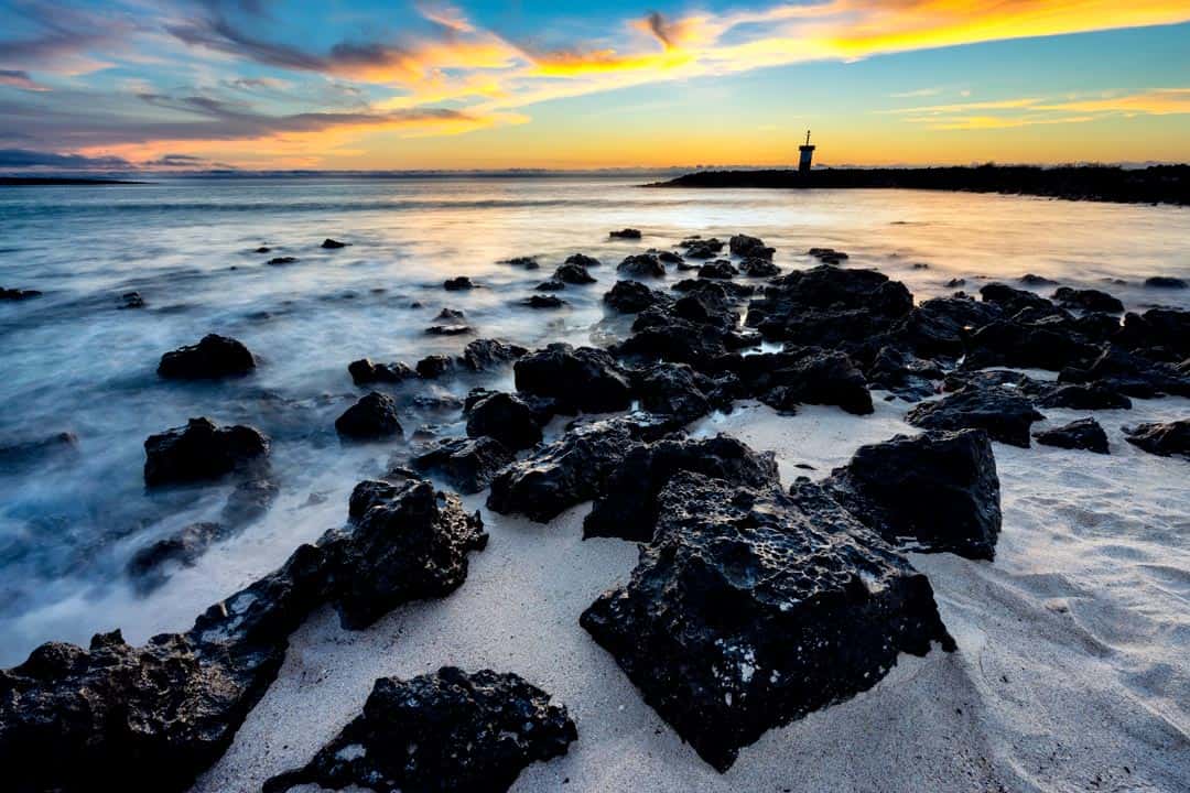 Sunset San Cristobal Galapagos Islands Pictures