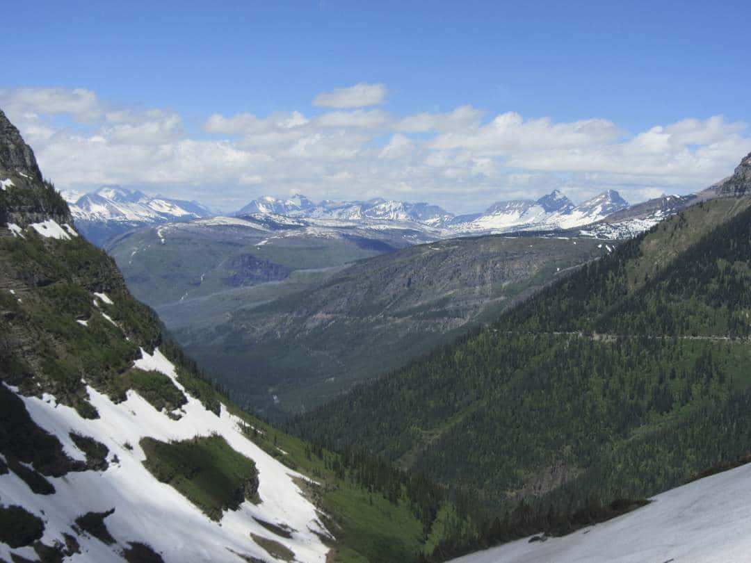 Vew Near Logan Pass - Motorbiking Glacier National Park