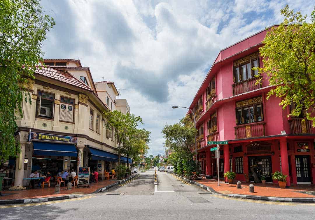 Local Streets In Katong, Singapore.