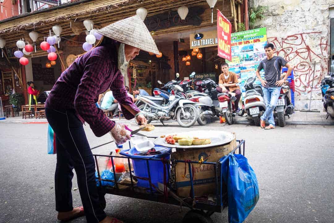 hanoi tourism vietnam places to visit Lady Selling Street Food